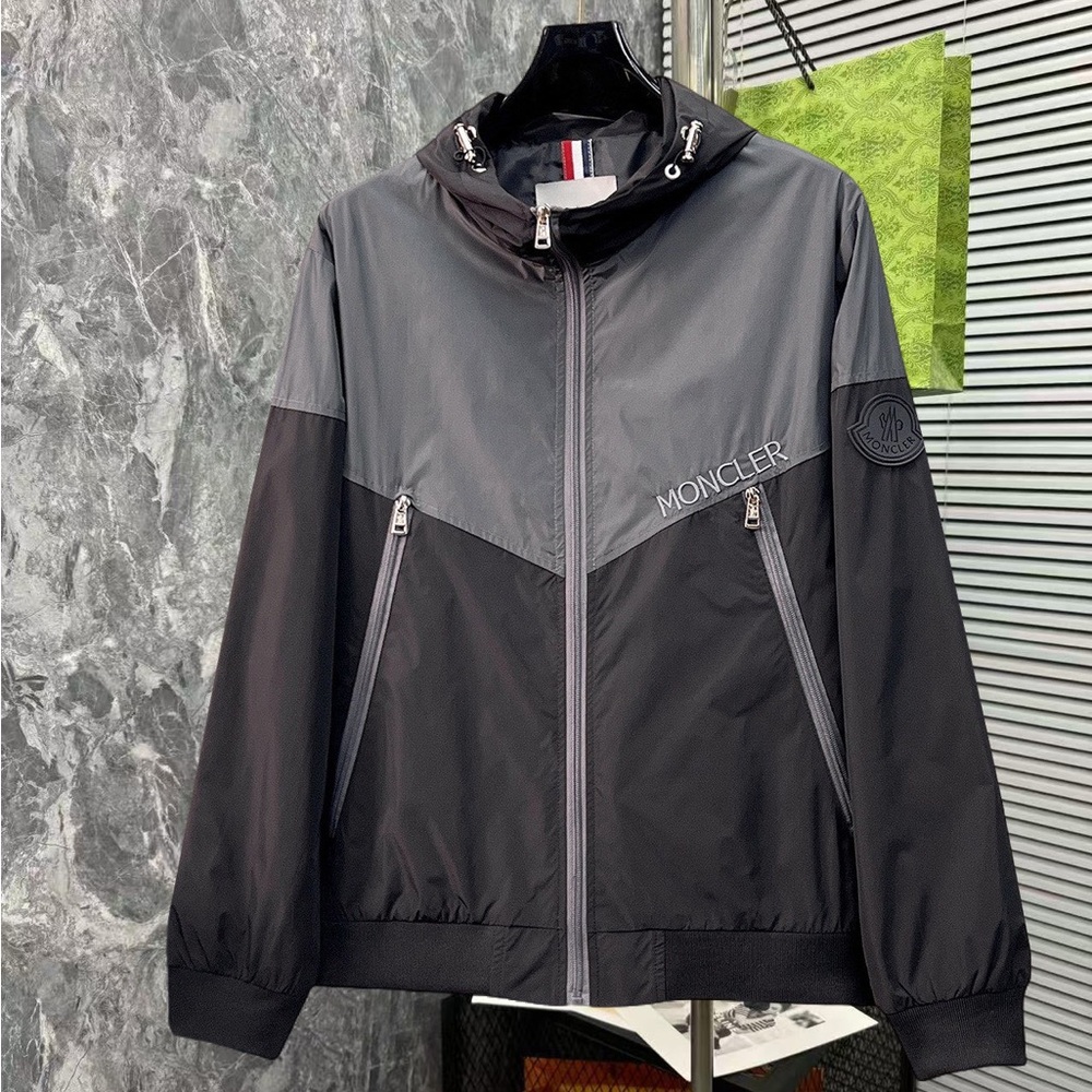 Moncler Men's Black and Gray Jacket
